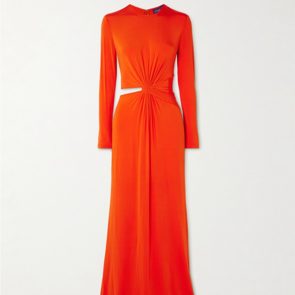 RALPH LAUREN COLLECTION
Twist-front cutout stretch-jersey gown NWT XS